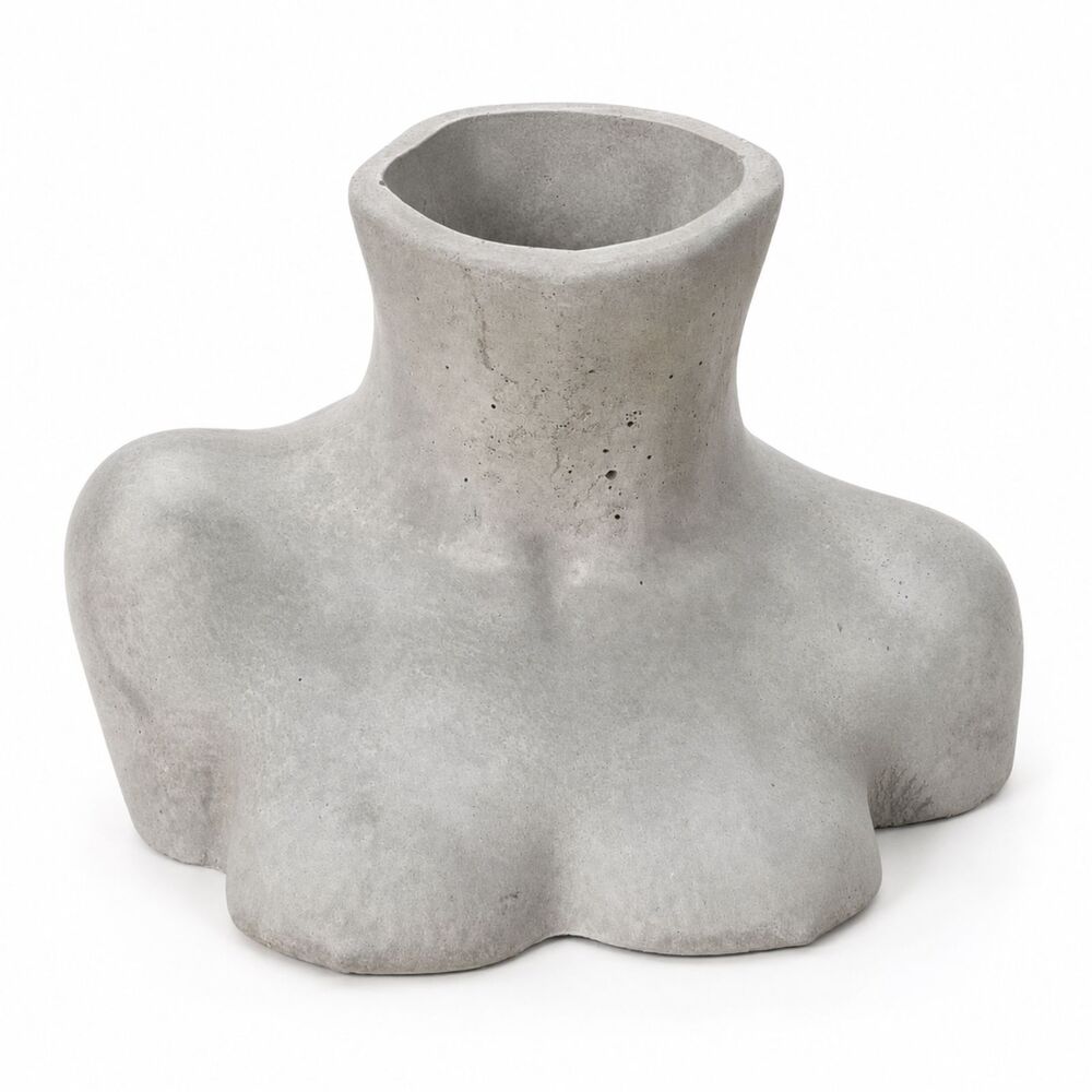 Handmade Concrete Torso Vase Sculptural Abstract Body Modern Decor